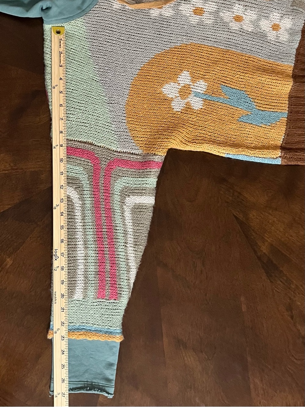 Natural Life Dreamer Jacquard Hoodie Sweater L/XL Butterfly Floral Boho Eclectic - Picture 12 of 12